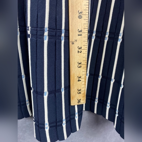 LELA ROSE Fringe Striped Crochet-Knit Midi Dress SIZE L - Picture 15 of 15